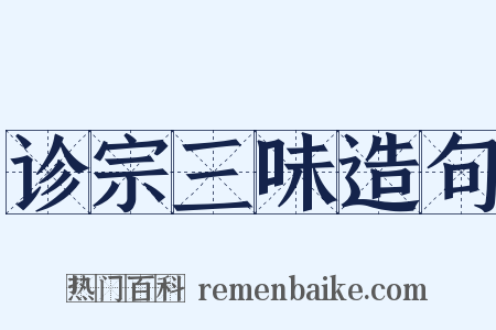 诊宗三味造句是什么意思的图片